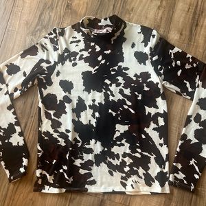 Cow print top